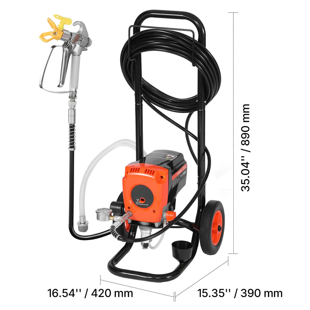 VEVOR Cart-Mounted Airless Paint Sprayer Kit