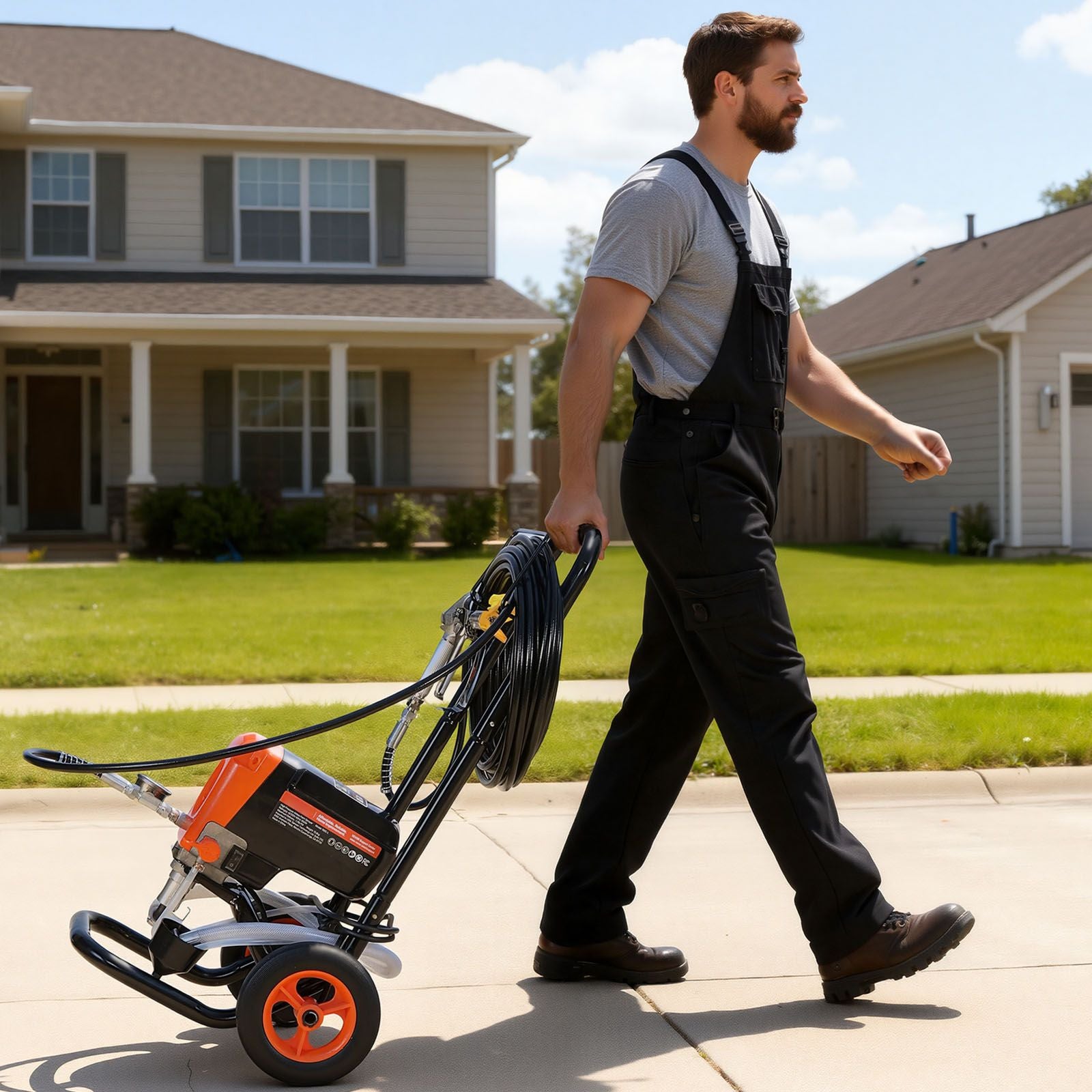 VEVOR Cart-Mounted Airless Paint Sprayer Kit