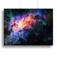 Starry Deep-Space Nebula and Galaxy Wall Art