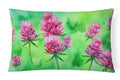 Vermont Red Clover Watercolor Accent Pillow