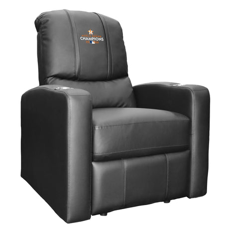 Stealth Recliner with Houston Astros 2022 Champions – Synthetic Leather, Manual Recline, Cup Holders