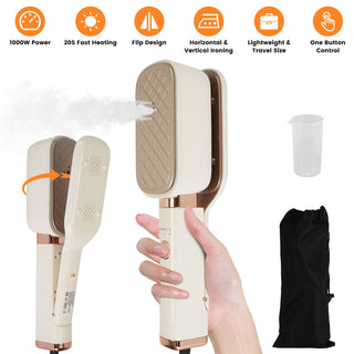 3-in-1 Travel Steamer & Iron with 180° Flip Head