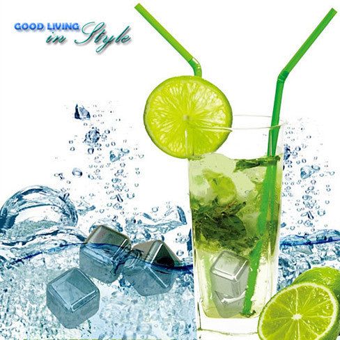 Reusable Cocktail Chillers with Freezer Tray and Tongs