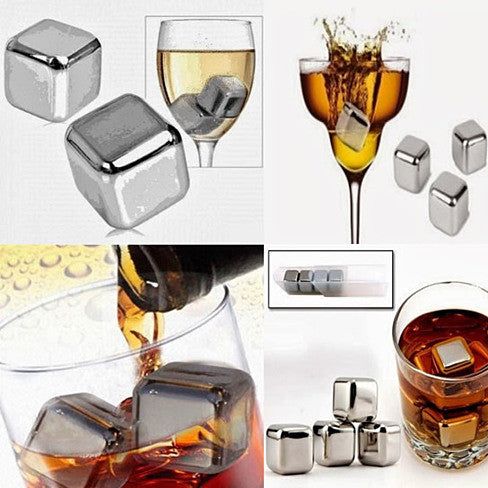 Reusable Cocktail Chillers with Freezer Tray and Tongs