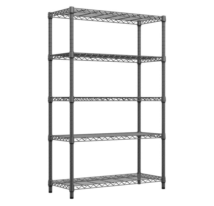 5-Tier Adjustable Utility Shelving Unit for Garage, Kitchen, and Office