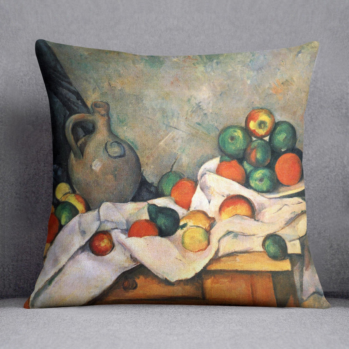 Cezanne Still Life Drapery, Pitcher and Fruit Bowl Cushion