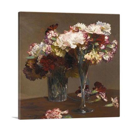 Still Life of Carnations Floral Wall Art