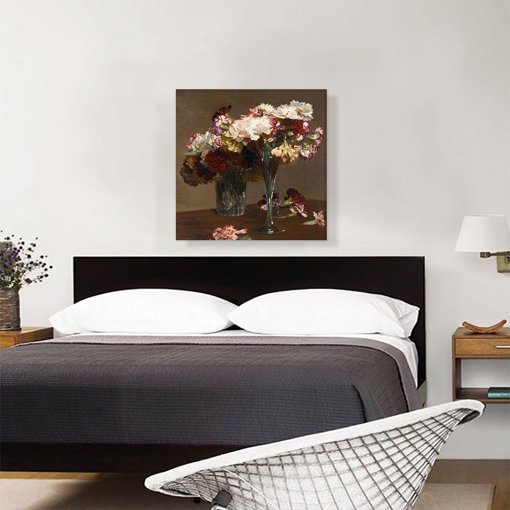Still Life of Carnations Floral Wall Art