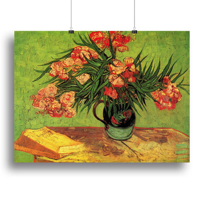 Van Gogh Oleanders and Books Still Life