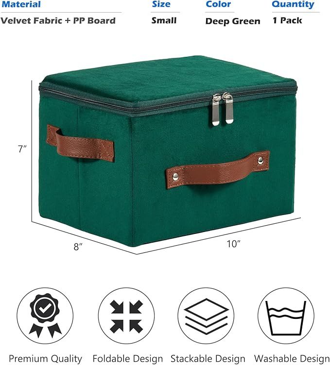 Zippered Storage Bins: Dust-Free & Foldable