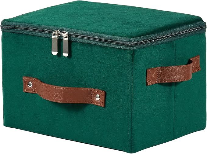 Zippered Storage Bins: Dust-Free & Foldable