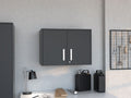 Three-Shelf Wall Cabinet with Locking Double Doors