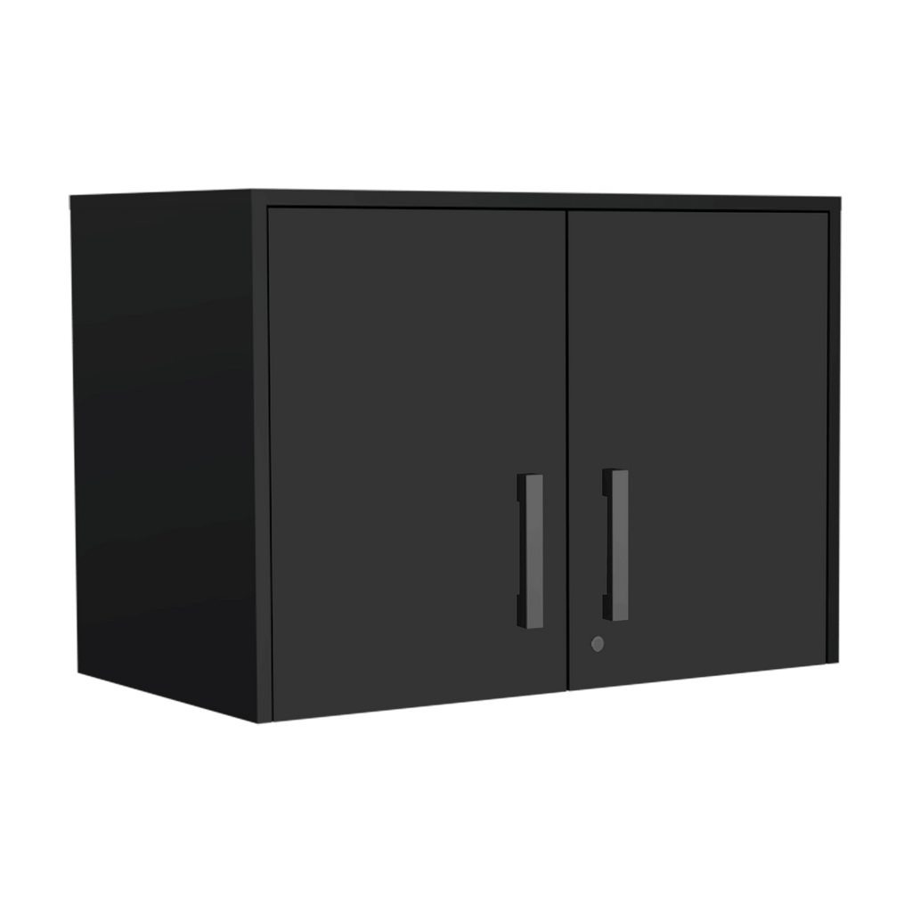 Three-Shelf Wall Cabinet with Locking Double Doors