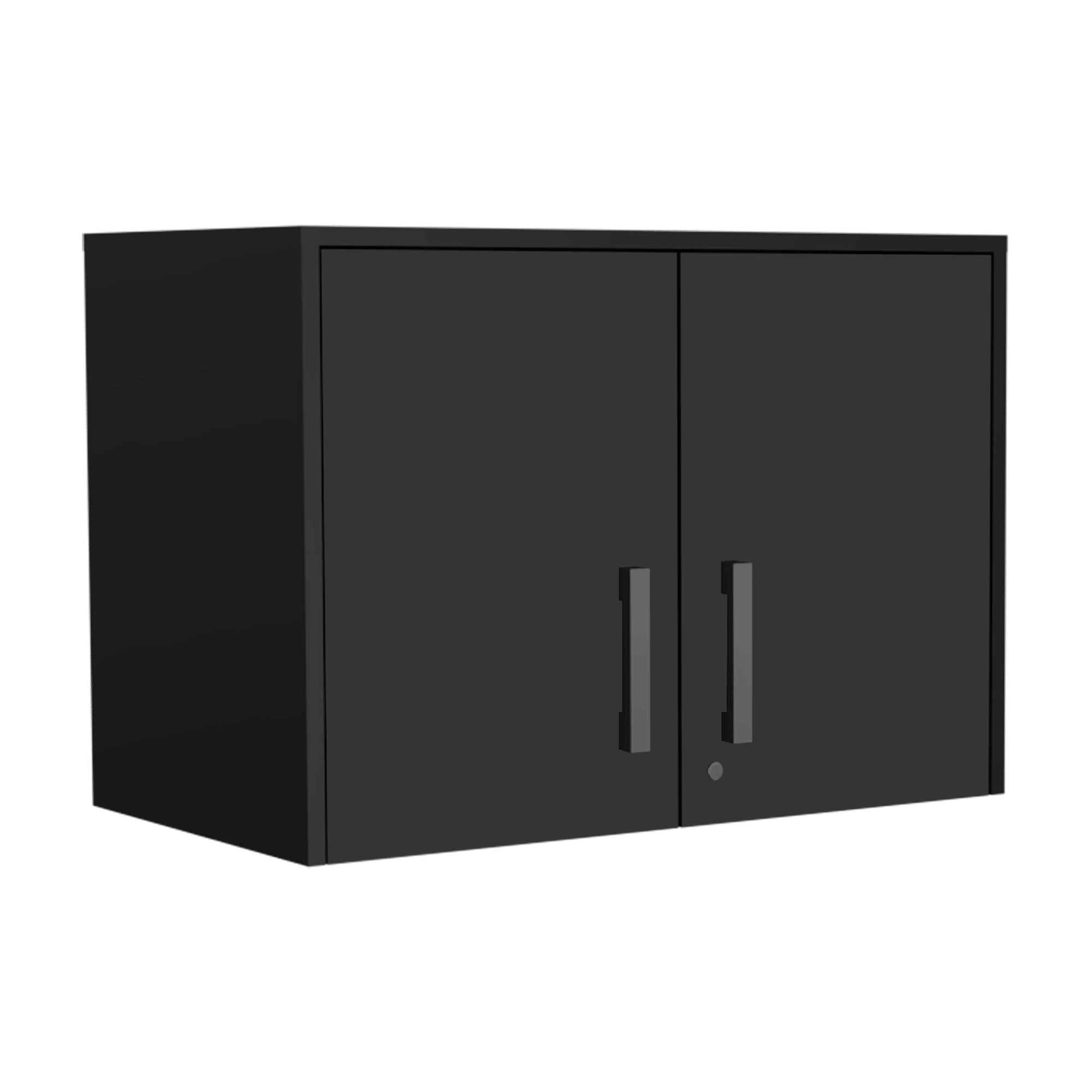 Three-Shelf Wall Cabinet with Locking Double Doors