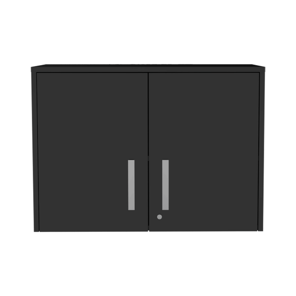 Three-Shelf Wall Cabinet with Locking Double Doors