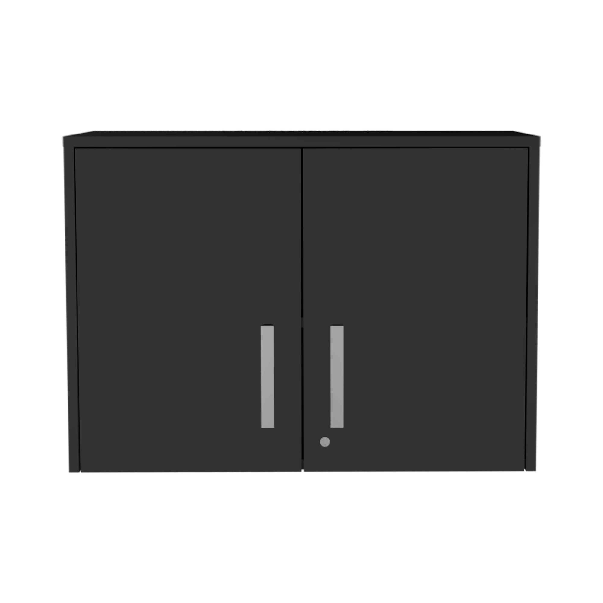 Three-Shelf Wall Cabinet with Locking Double Doors