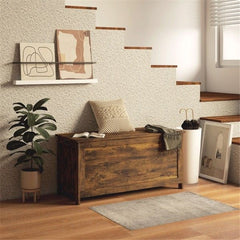 Rustic Brown Storage Chest for Entryway, Living Room, or Playroom