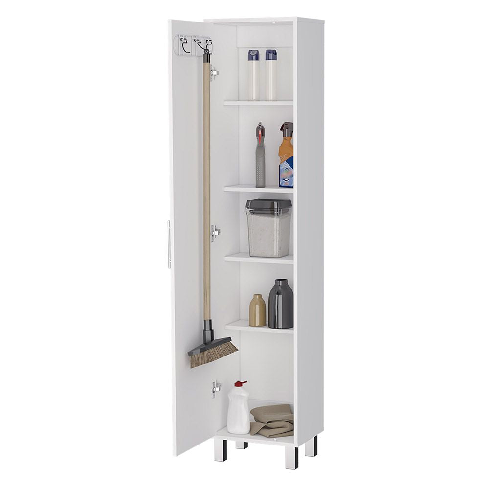 Storage Cabinet Buccan, Laundry, White Finish