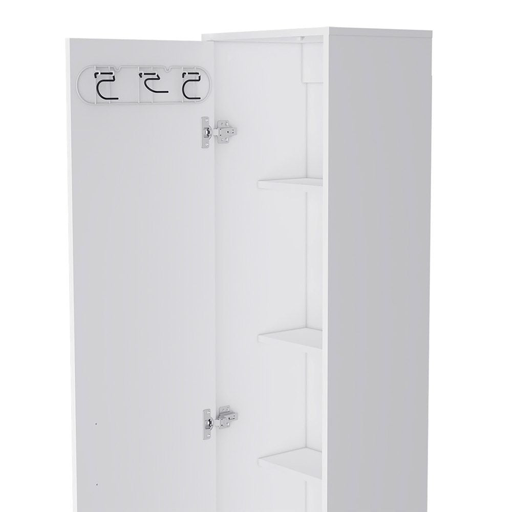Storage Cabinet Buccan, Laundry, White Finish
