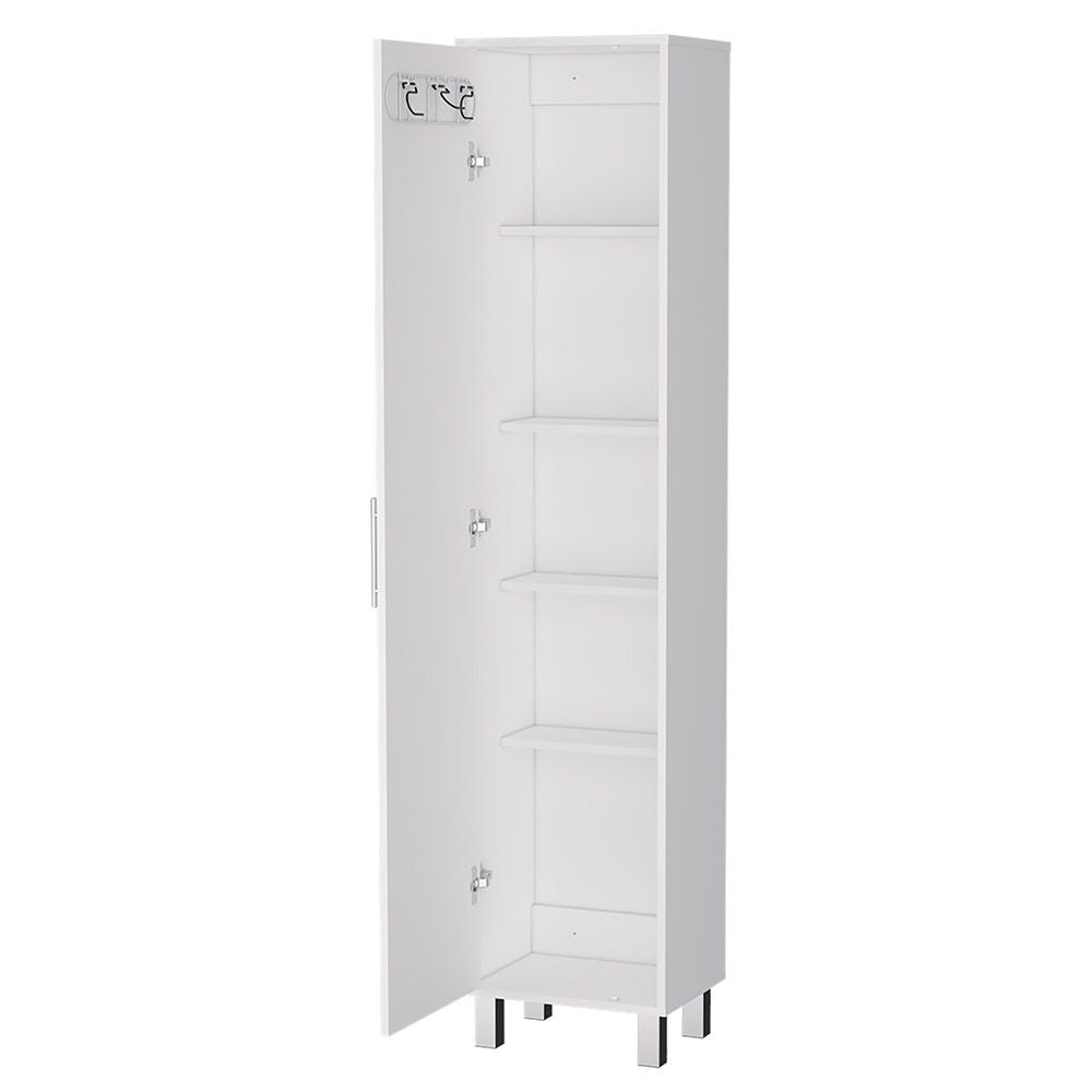 Storage Cabinet Buccan, Laundry, White Finish