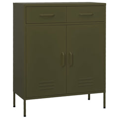 Decorative Storage Cabinet with Smooth-Glide Drawers - Olive Green