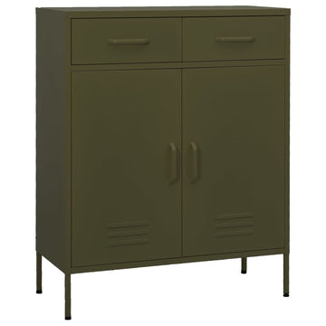 Decorative Storage Cabinet with Smooth-Glide Drawers - Olive Green