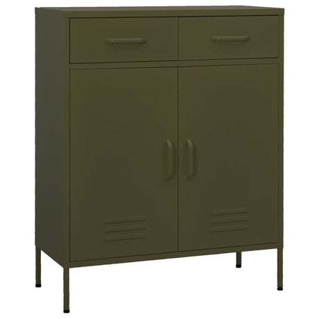 Decorative Storage Cabinet with Smooth-Glide Drawers - Olive Green