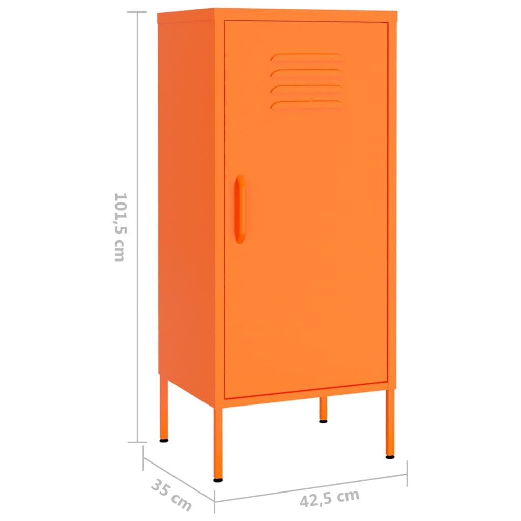 Tall Storage Cabinet with Adjustable Shelves - Orange