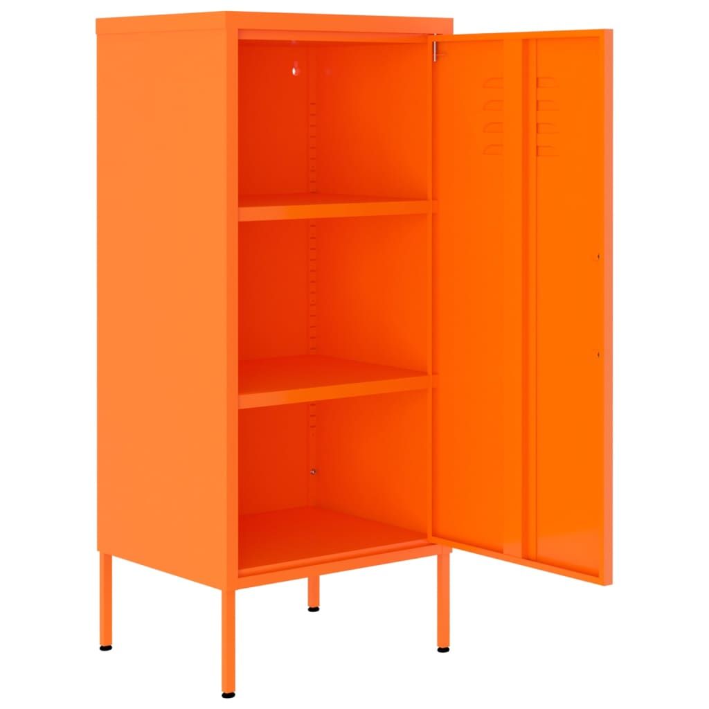 Tall Storage Cabinet with Adjustable Shelves - Orange