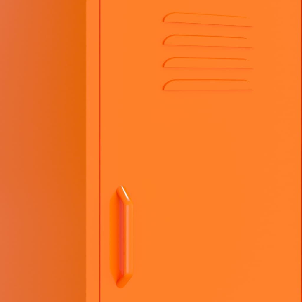 Tall Storage Cabinet with Adjustable Shelves - Orange