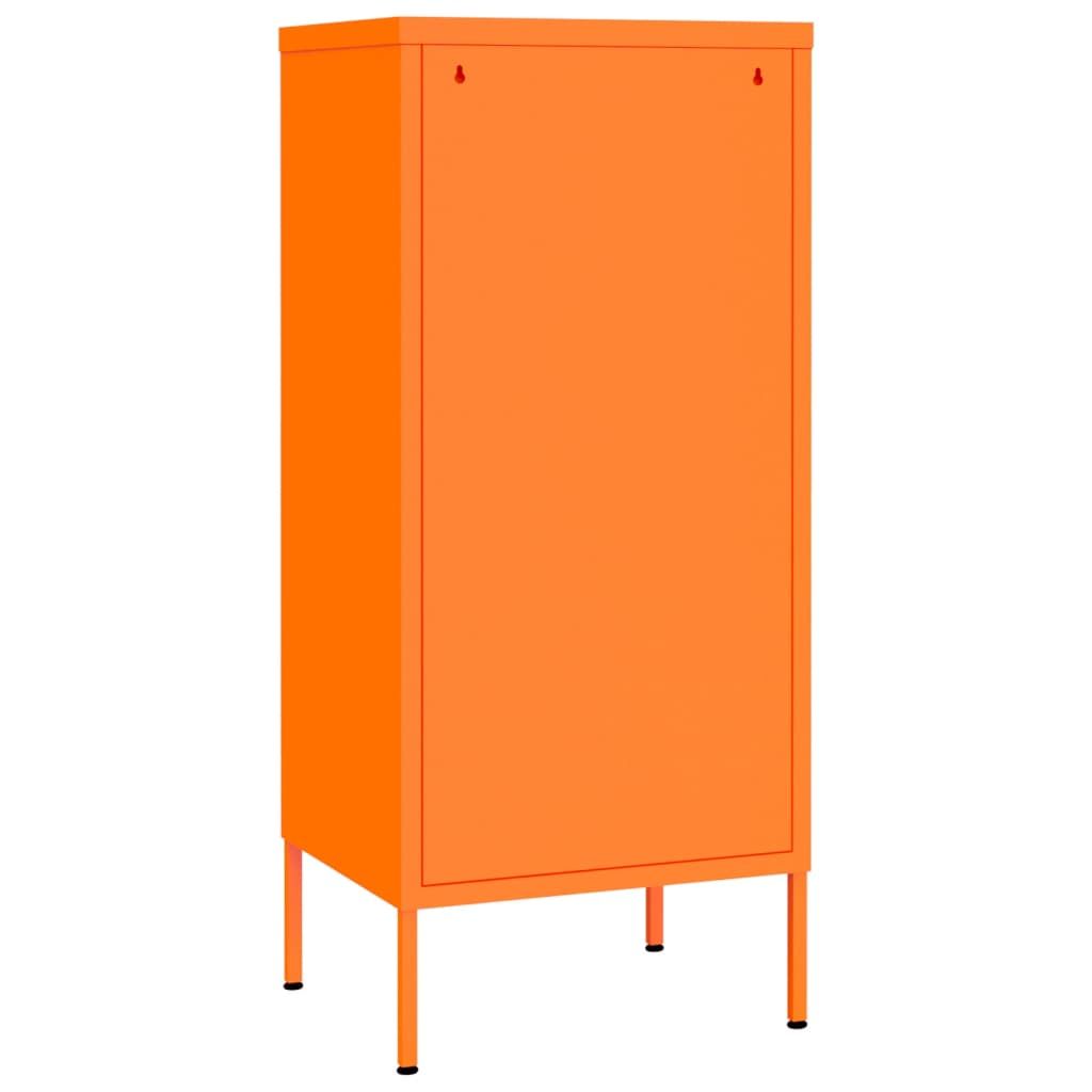 Tall Storage Cabinet with Adjustable Shelves - Orange