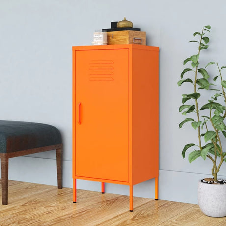 Tall Storage Cabinet with Adjustable Shelves - Orange