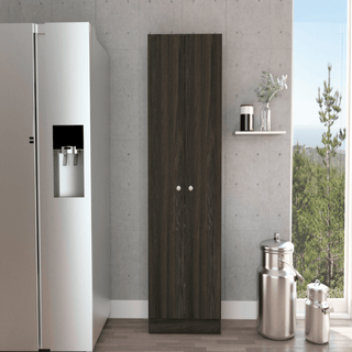 Pipestone Five-Shelf Storage Cabinet in Carbon Espresso / Black Wengue