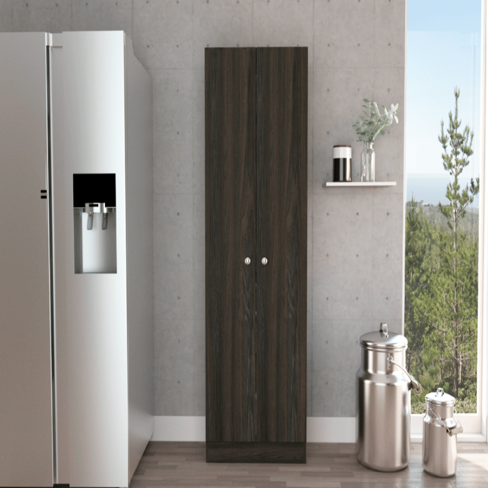 Pipestone Five-Shelf Storage Cabinet in Carbon Espresso / Black Wengue