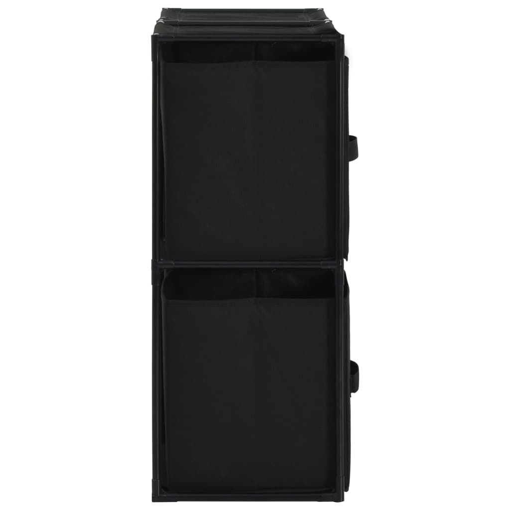 Elegant Storage Cabinet with Fabric Baskets for Any Room