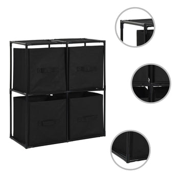 Elegant Storage Cabinet with Fabric Baskets for Any Room