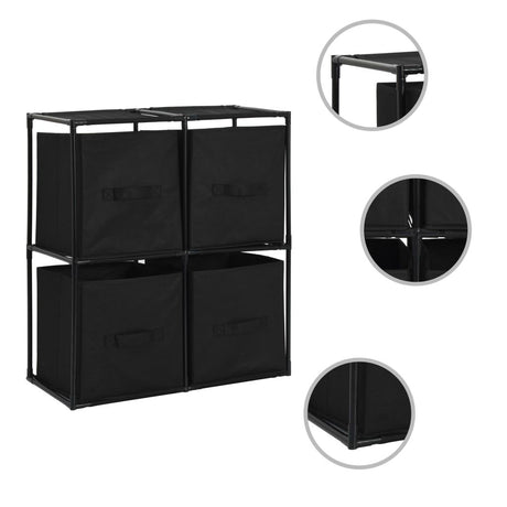 Elegant Storage Cabinet with Fabric Baskets for Any Room
