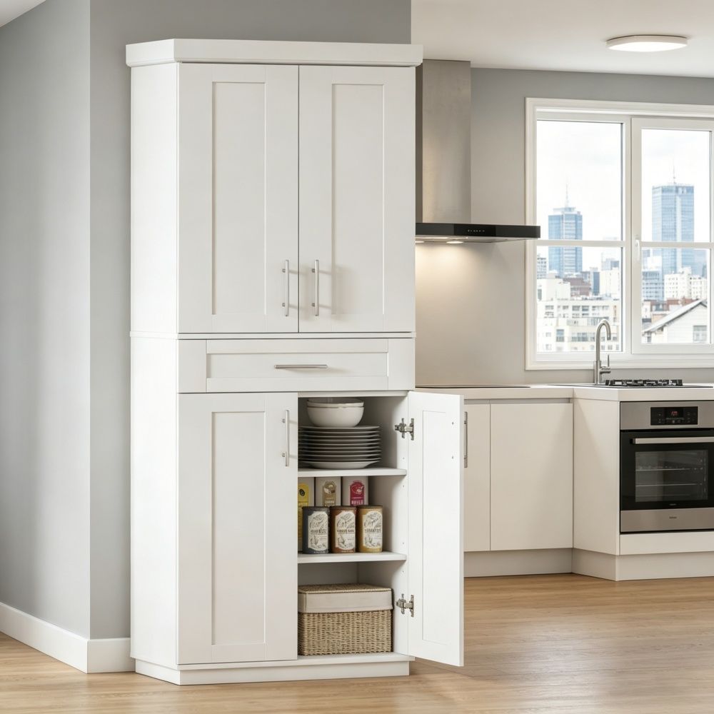 Storage Cabinet with Two Doors and Adjustable Shelves