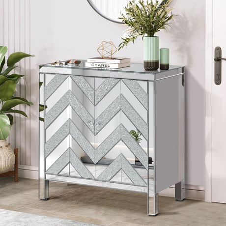 Mirror Trim M Shape Storage Cabinet for Living Room Entryway