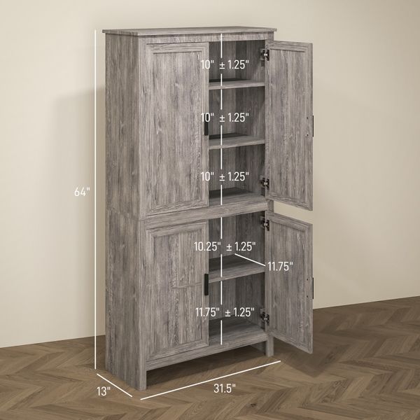 Contemporary Storage Cabinet with Adjustable Shelves