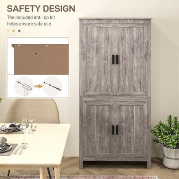 Contemporary Storage Cabinet with Adjustable Shelves