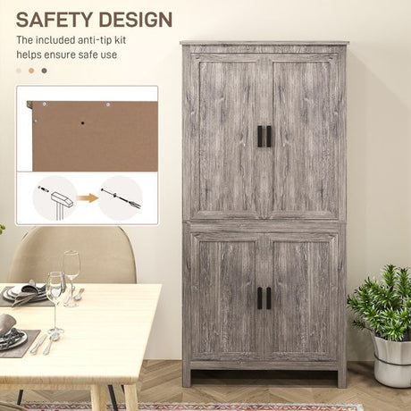 Contemporary Storage Cabinet with Adjustable Shelves