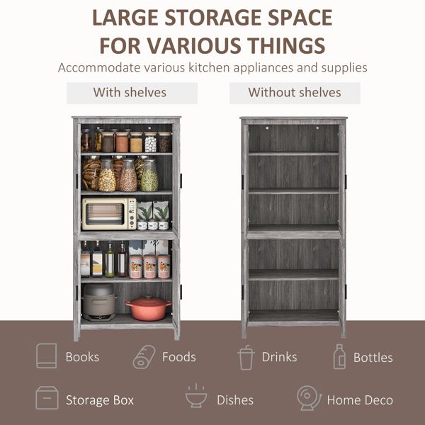 Contemporary Storage Cabinet with Adjustable Shelves