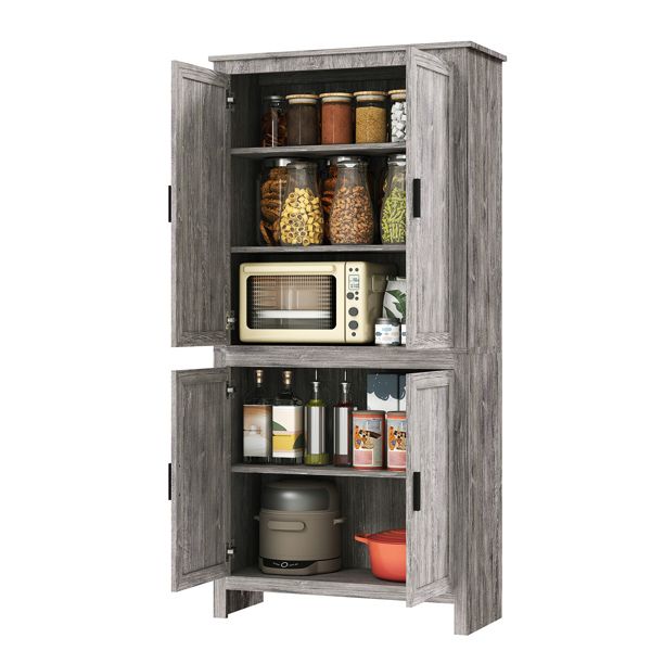 Contemporary Storage Cabinet with Adjustable Shelves