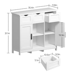 Versatile Accent Cabinet with Adjustable Shelves and Drawers