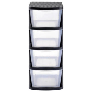 Organize with Clarity: Clear Storage Tower with Portable Cubbies