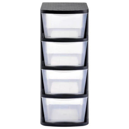 Organize with Clarity: Clear Storage Tower with Portable Cubbies