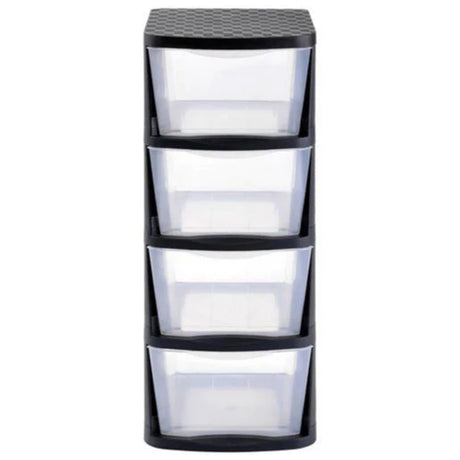 Organize with Clarity: Clear Storage Tower with Portable Cubbies