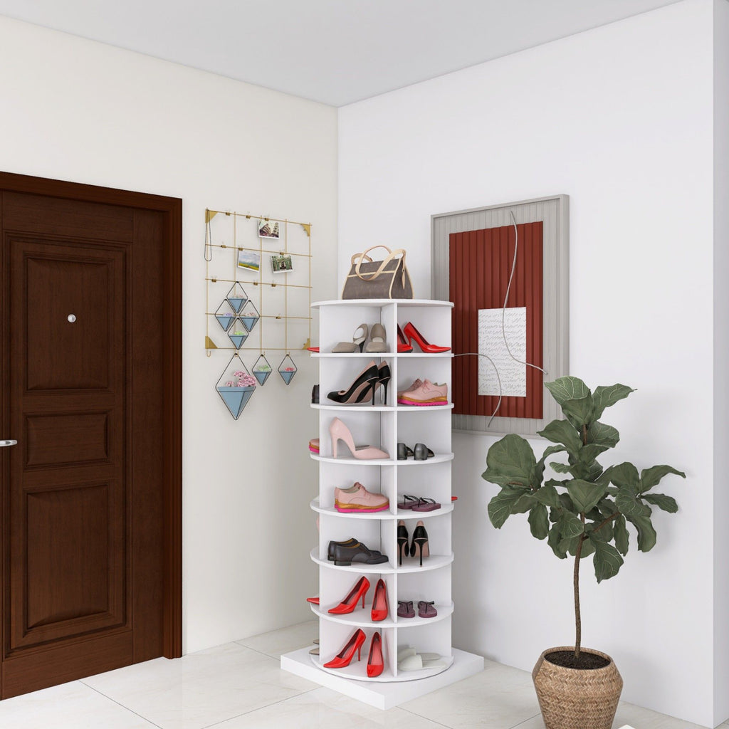 Storage Rotating Shoe Rack 360 Original Rotating Shoe Rack Tower Original 7-Tier Hold Over 35 Pairs
