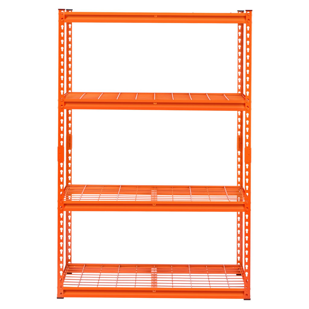 4-Tier practical Garage Storage Shelving Unit with Adjustable Shelves, Orange